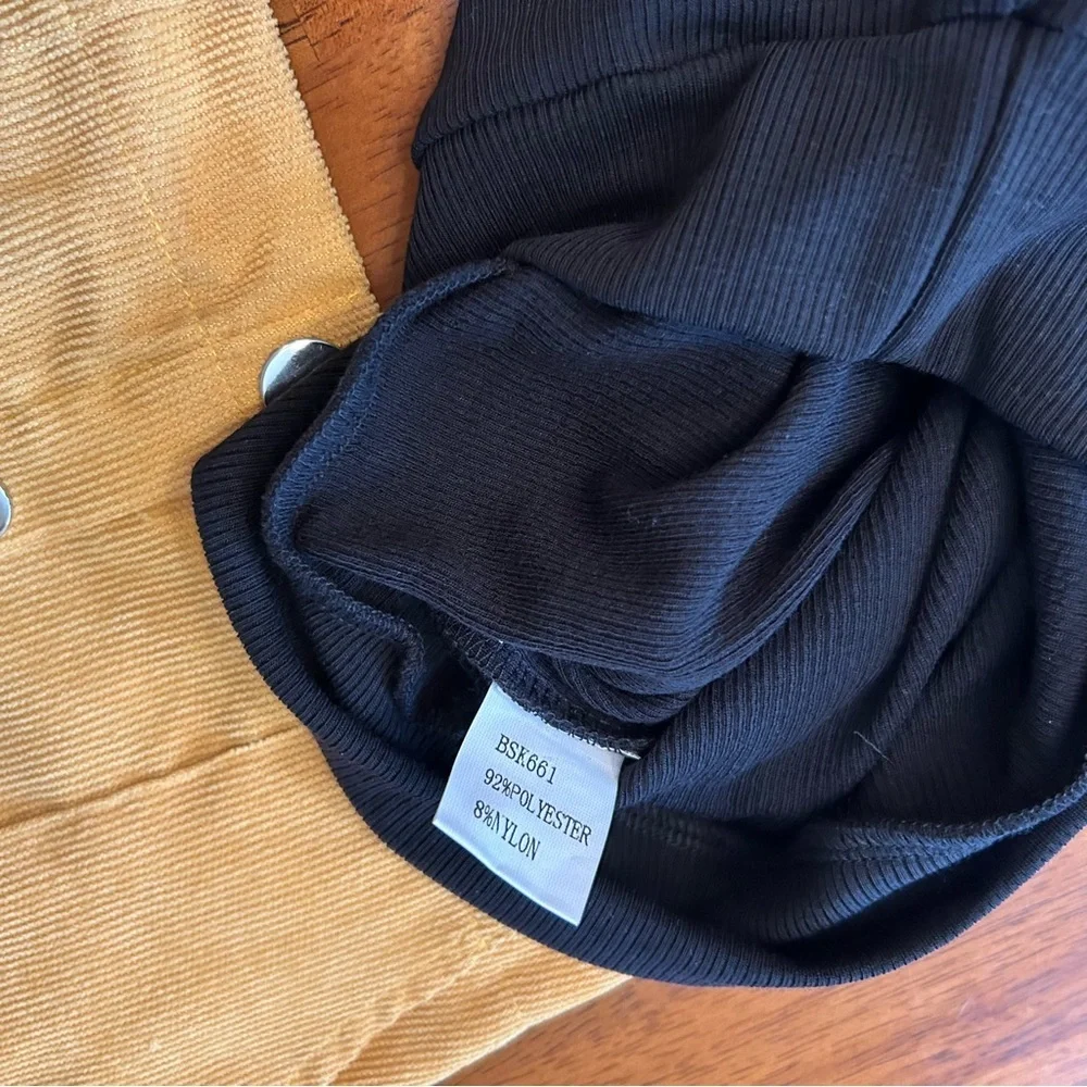 Corduroy Button Skirt + Turtleneck Top Set | Toddler Girl Size 100 (3-4 Years)